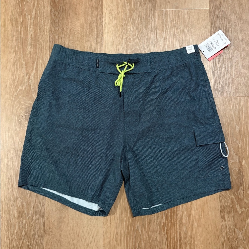 Spyder Men’s Above The Knee Swim Trunk Shorts Size XXL New Pockets